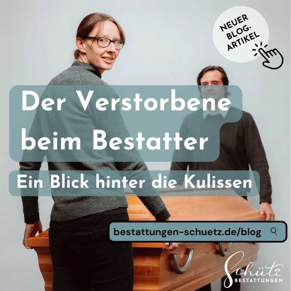 Der Verstorbene beim Bestatter