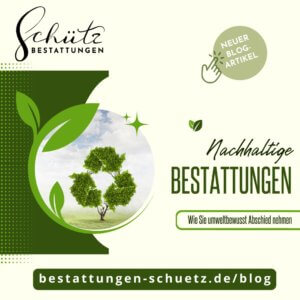 Baum vor Recycling-Symbol auf grüner Wiese unter blau-weißem Himmel im Kreis, der den Kreislauf der Natur symbolisiert.